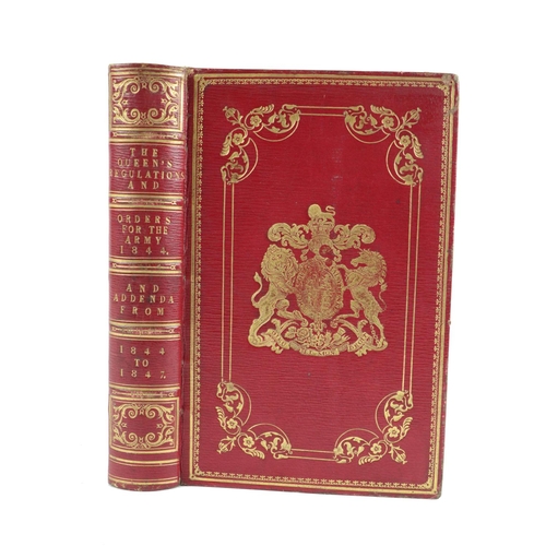 164 - In Fine Binding -  Militaria - The Queen's Regulations and Orders for the Army,  8vo ... 