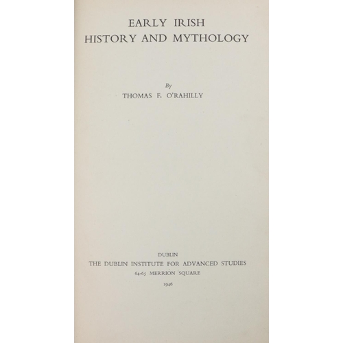 176 - O'Rahilly (T.F.) Early Irish History and Mythology, roy 8vo Dublin 1946; Mac Lysaght (E.)&... 