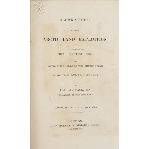 22 - Back (Capt. George) Narrative of the Arctic Land Expedition, to the Mouth of the Great Fish Riv... 