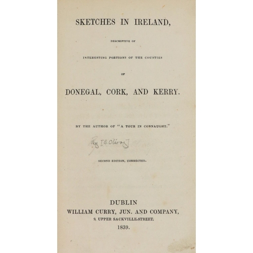 3 - [Otway (Caesar)] A Tour in Connaught: Comprising Sketches in Clonmacnoise, Joyce Country and Achill.... 