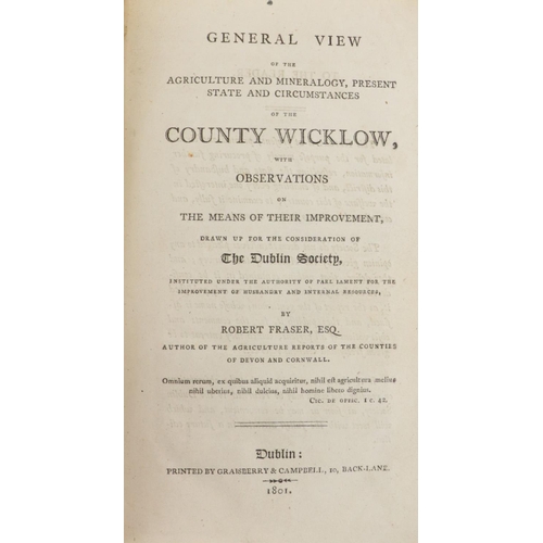 39 - Dublin Society -  Fraser (Rob.) General View of the Agriculture and Mineralogy Present Sta... 