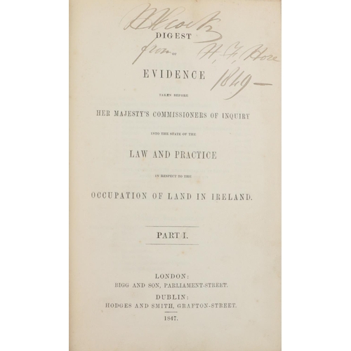 48 - [Devon Commission] Digest of Evidence taken before ... Inquiring into the State of the Law and ... 