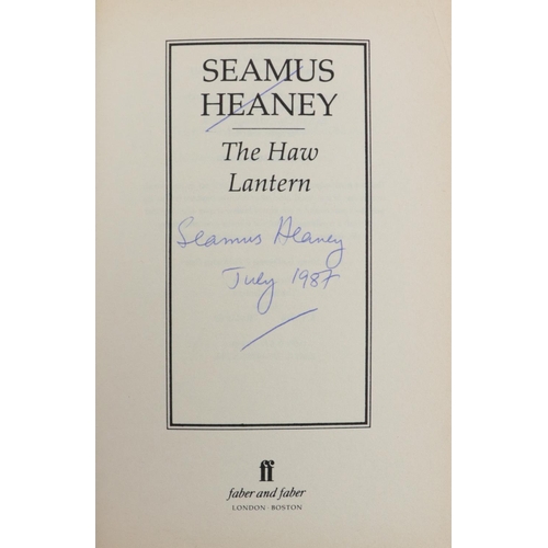 66 - Heaney (Seamus) The Haw Lantern, Lond. 1987. Signed Copy, d.w.; Kennelly (Brendan)&nb... 