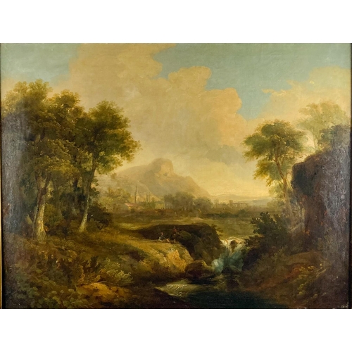 36 - Thomas Sautelle Roberts (1760-1826) Imaginary Landscape with River Valley and Mountains,  69cms x 91... 