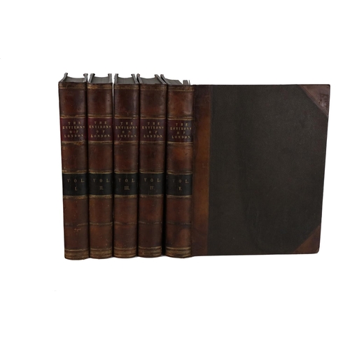 221 - Lysons (Daniel) The Environs of London, 5 vols. lg. 4to Lond. 1810 - 11. Second Edn., engd... 