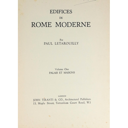 223 - Architecture: Letarouilly (Paul) Edifices de Rome Moderne, Vols. 1, 2, 4, 5 & 6, plus 2 dup... 