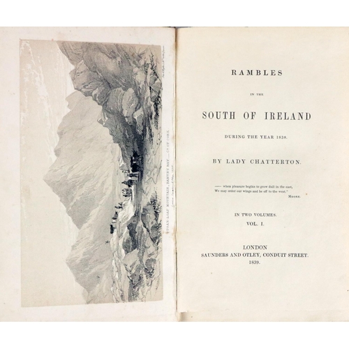 228 - Chatterton (Lady Geo.) Rambles in the South of Ireland during the Year 1838, 2 vols. Lond. 1829... 