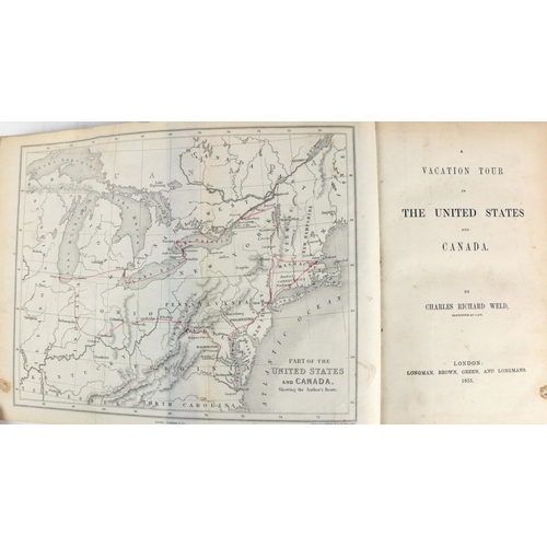 231 - Weld (Chas. Richard) A Vacation Tour in The United States and Canada,  sm. 8vo L. 1866.&nb... 