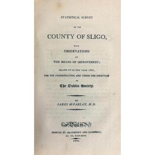 251 - R.D.S.- M'Parlan (James) Statistical Survey of the County of Sligo, with Observations,... under the ... 