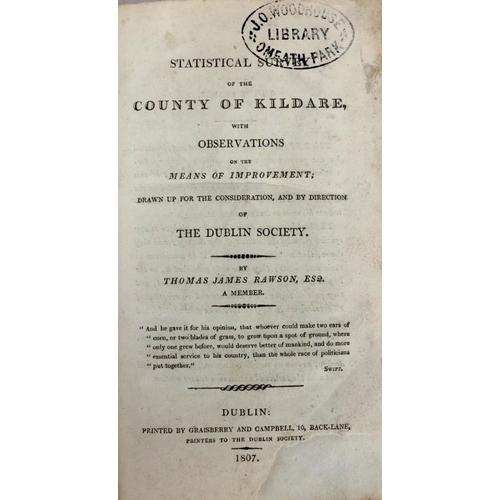 252 - R.D.S.:  Rawson (Thos. James) Statistical Survey of the County of Kildare, with Observatio... 