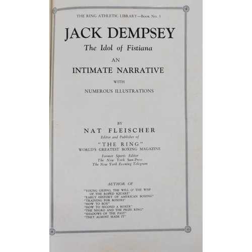 269 - Signed by Rocky MarcianoFleischer (Nat.) Jack Dempsey The Idol of Fistiana, An Intimate Narrative, 8... 