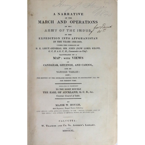 275 - Britain in India & Central AsiaHough (Major W.) A Narrative of the March and Operations of ... 