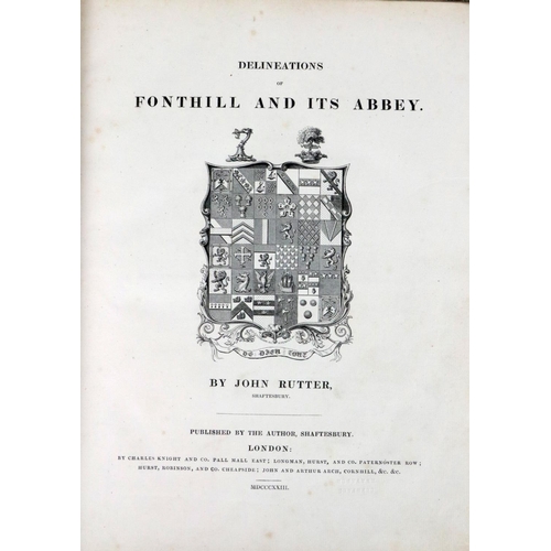 289 - Binding:  Rutter (John) Delineations of Fonthill and its Abbey, folio Lond. 1823. Publishe... 