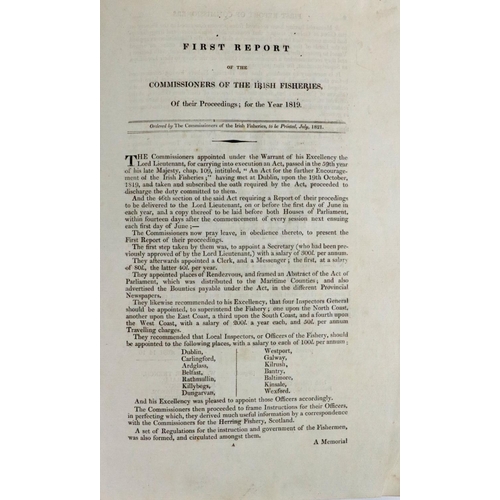 305 - With Folding Maps etcIrish Fisheries:  House of Commons- First [-Sixth] Reports of the Commissioners... 