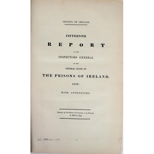 315 - Irish Prisons: House of Commons -Fifteenth Report of the Inspector General of the General State of t... 