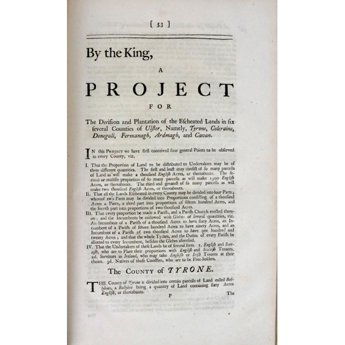 316 - [Harris (Walter)] Hibernica: Or, some Ancient Pieces relating to Ireland, Never hitherto made p... 