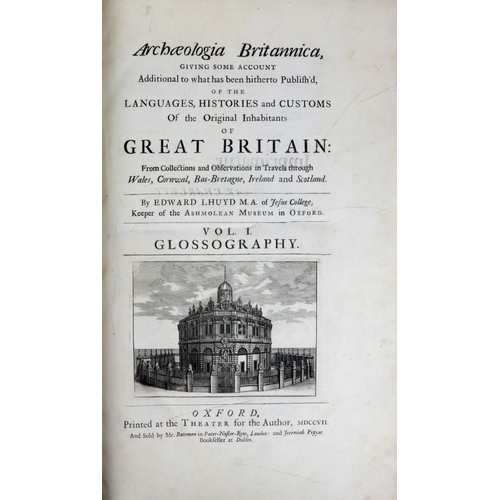 324 - Lhuyd (Edward) Archaeologia Britannica, Giving Some Account... of the Languages Histories and C... 