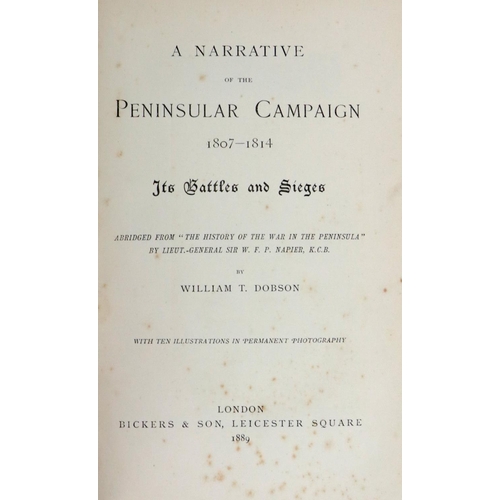 240 - Binding: Dobson (W.T.) A Narrative of the Peninsular Campaign 1807-1814, Its Battles and Sieges,  8v... 