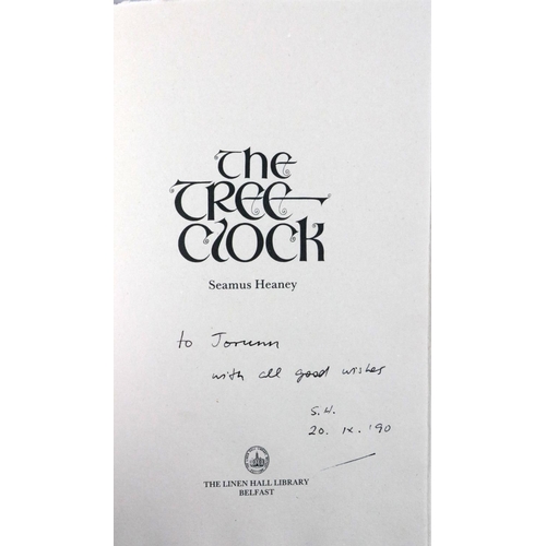 354 - One of 20 Signed Copies with Holograph PoemHeaney (Seamus) The Tree Clock. Linenhall Library, Belfas... 