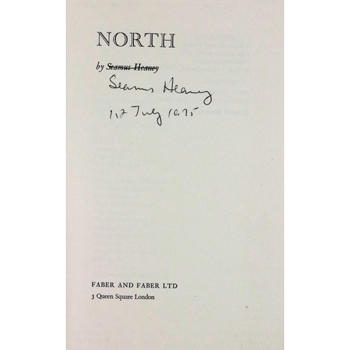 371 - Heaney (Seamus) North, 8vo L. (Faber & Faber) 1975, First Edn., signed and dated,... 