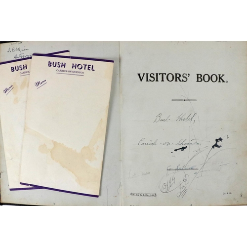 397 - Co. Leitrim: Visitor's Book for The Bush Hotel, Carrick-on-Shannon, Co. Leitrim, 4to c. 1926-19... 