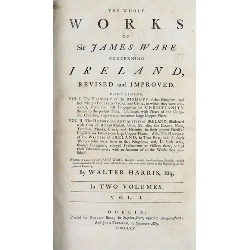 419 - From the Library at Emo ParkHarris (Walter) The Whole Work of Sir James Ware concerning Ireland Revi... 