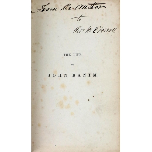 453 - Signed Presentation CopyMurray (Pat Joseph) The Life of John Banim, The Irish Novelist, sm. 8vo... 