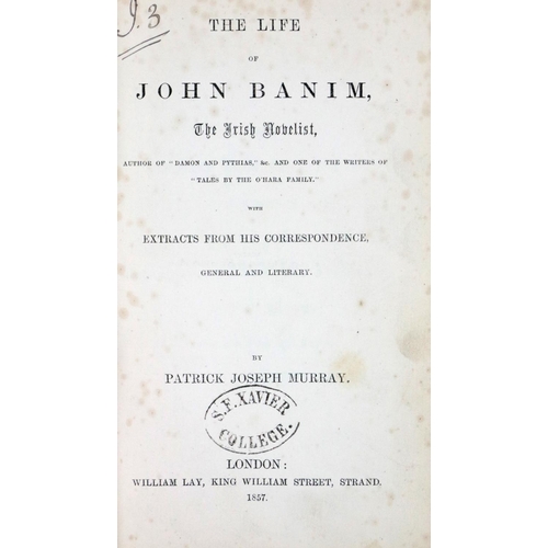 453 - Signed Presentation CopyMurray (Pat Joseph) The Life of John Banim, The Irish Novelist, sm. 8vo... 