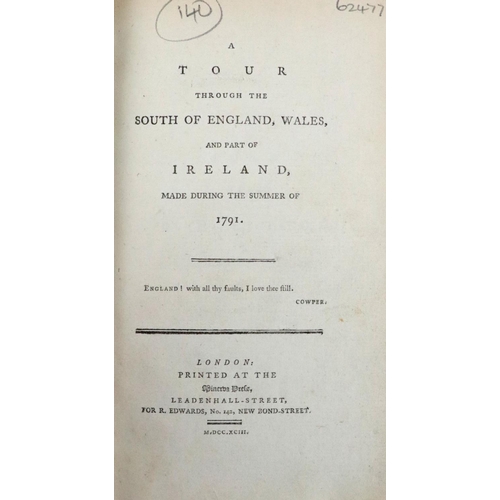 461 - Scarce Irish Travel VolumeClarke (Dr. E.D.) A Tour through the South of England, Wales and Part of I... 