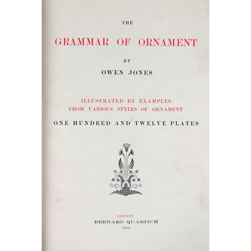 507 - With Fine Coloured PlatesJones (Owen) The Grammar of Ornament, folio Lond. (B. Quaritch) 1910. Cold.... 