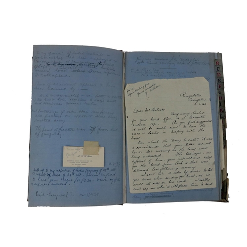 531 - Day-Book of a Cork Boat-Builder for 1939Roberts (Capt. R.E.) Volume containing alphabetical listing ... 