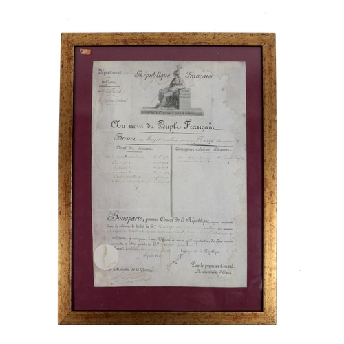 539 - Signed by Napoleon Bonaparte (1769-1821) 'Official French State War Record signed by Napoleon as Fir... 