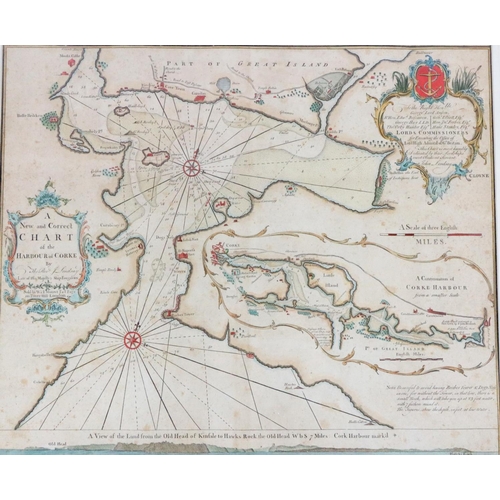 577 - Sea Chart: Lindsay (Rev. J.) A New and Correct Chart of the Harbour of Cork, Lond. (W. & I.... 