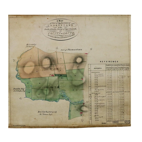 592 - Manuscript Map, Irish [Co. Louth] Innes (Rbt.) cart. A Map of Part of the Townland of Thomastown in ... 