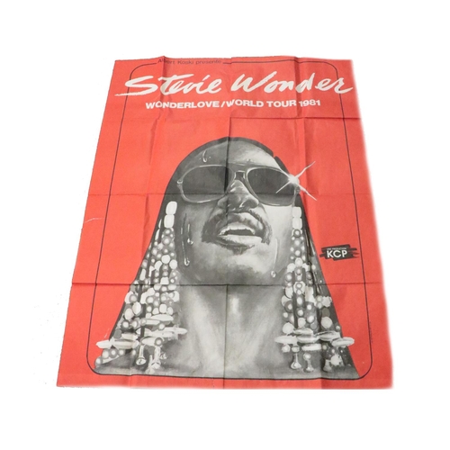 657 - Music Poster: Stevie Wonder - Wonderlove World Tour, 1981, French Promotional Poster produced by KCP... 