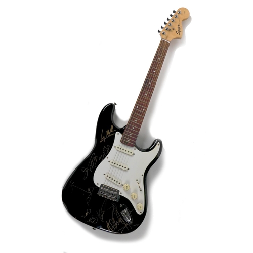 659 - Signed by 'U2'Music Memorabilia:  U2, a Squier Strat Affinity Series by Fender [S/N CYO3024718] colo... 