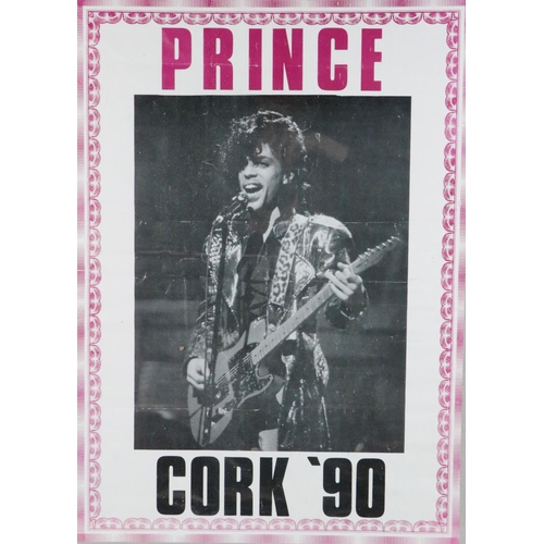 660 - Music: [Co. Cork] Prince-The Nude Tour, July 1990, a broadside promotional Poster depicting the Arti... 