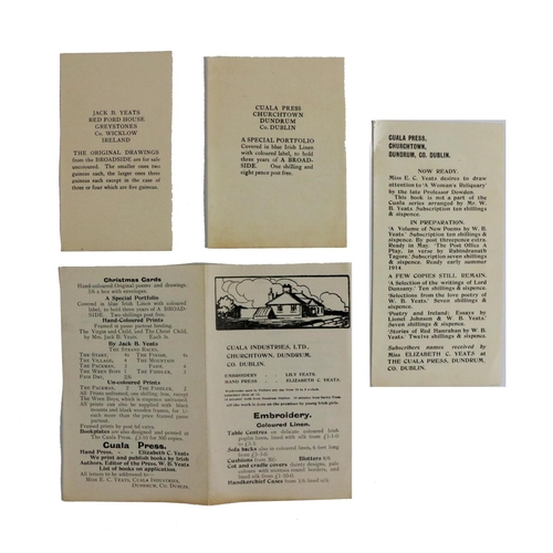 678 - Cuala Press. A small collection of four promotional Leaflets for Jack Yeats Drawings, Cuala Press an... 