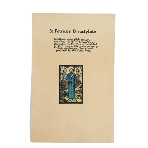 700 - With Greeting from Jack & Cottie Yeats[Cuala Press] Saint Patrick's Breastplate,  lg. 8vo, 2pps.... 