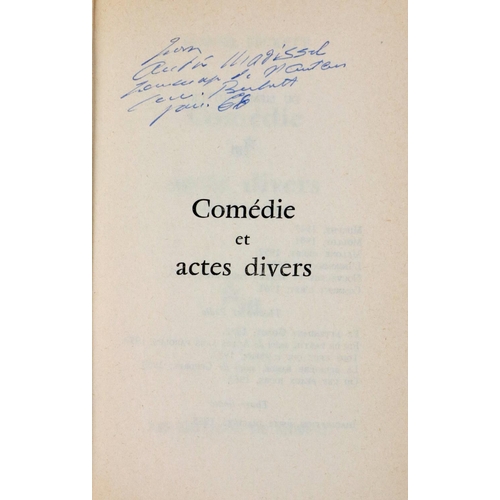 714 - Signed & Inscribed by AuthorBeckett (Samuel) Comedie et actes divers  8vo Paris: Les Editions de... 