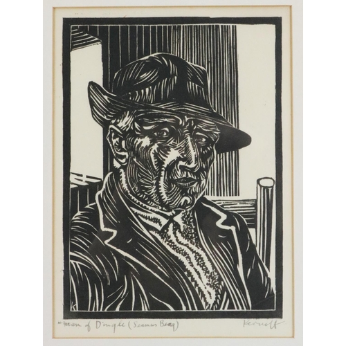 728 - Kernoff (Harry) RHA  An original Signed Woodcut, a portrait titled ‘Man of Dingle –... 