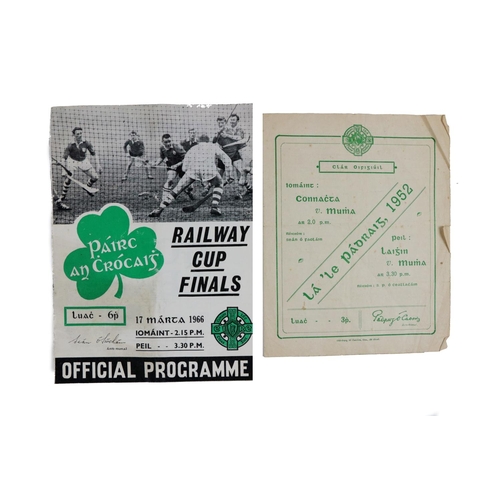 737 - G.A.A.: Hurling & Football, 1952 & 1966, Clar Oifiguil:* Railway Cup Finals, Connaught v. Mu... 