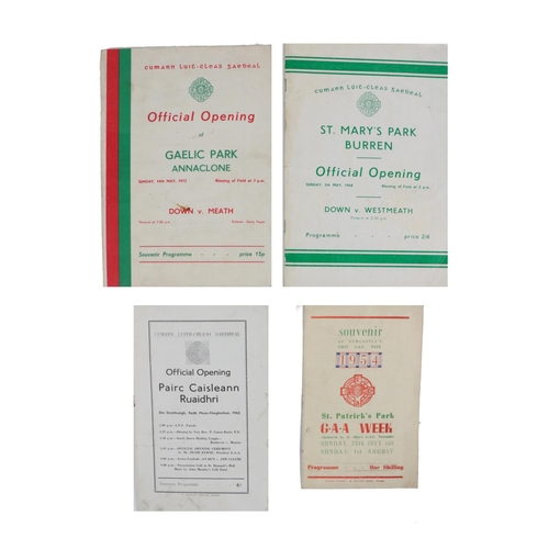 744 - Official Openings of G.A.A. Grounds in UlsterG.A.A., [Ulster Club] a collection of four Booklets / B... 