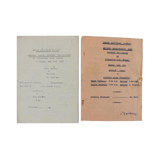 752 - G.A.A.:  Football 1947 & 1972, Munster Championships 1947, Football Semi-Finals at Fitzgerald Pa... 