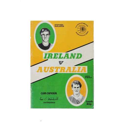 767 - G.A.A. [International Rules]  Official Programme, Ireland v. Australia, 1984, D. 1984, illus. & ... 