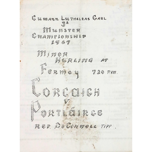 785 - G.A.A.:  Hurling 1967, Munster Championship, Minor Hurling at Fermoy, Cork v. Waterford, Cork 1967, ... 