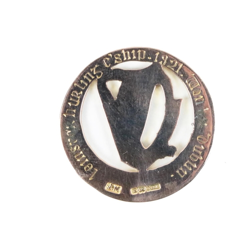 796 - 1921 Leinster Hurling Winners MedalG.A.A., Medal, Hurling 1921, a 9ct gold circular pierced decorate... 