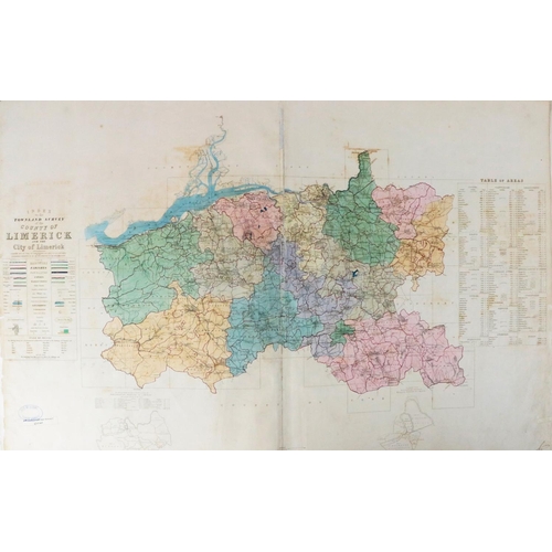 598 - The Impressive Hand-Coloured Curragh Chase CopyAtlas: Co. Limerick:  The original Ordnance Survey At... 