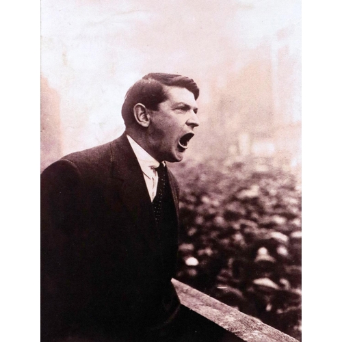 633 - [Collins (Michael)] An original sepia Photograph, signed  Lafayette, of Michael Collins speaking or ... 