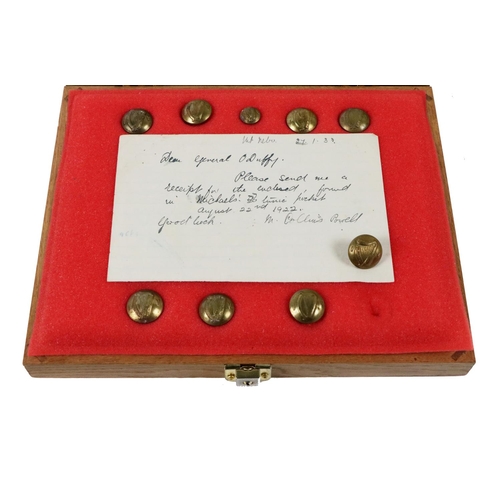 634 - The 'Big Fella's' Buttons[Collins, Michael] A collection of eight Irish Army brass uniform Buttons, ... 